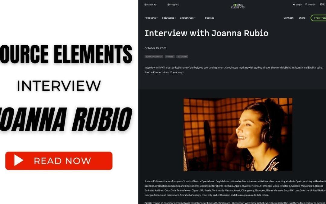 Locutores Españoles famosos -Source Elements entrevista a locutores en linea-Joanna Rubio
