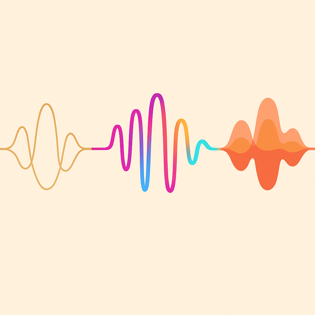 Onda sonora adaptándose a distintos estilos de marca: lujo, tecnología y familiaridad.